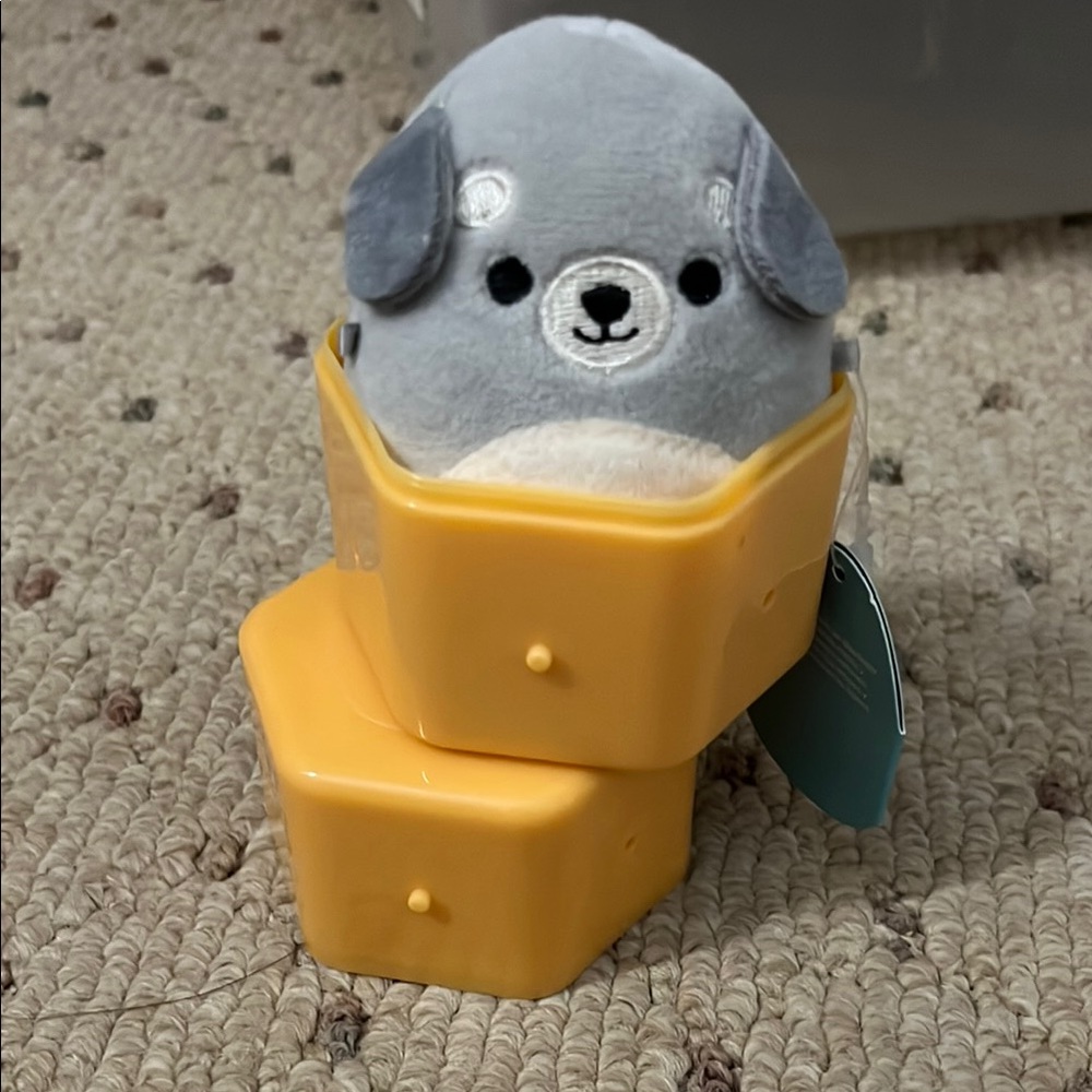 Squishmallows Gray and Yellow Stuffed Animal Toy